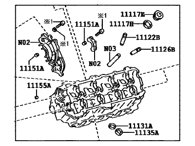 Toyota Cylinder Head - 11102-59055