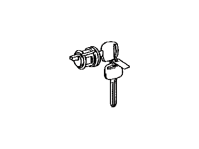 Toyota 69056-44010 Cylinder & Key Set, Glove Compartment Lock