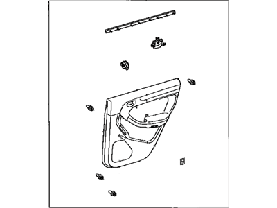 Toyota 67640-35840-B0 Board Sub-Assy, Rear Door Trim, LH