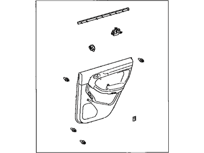 Toyota 67640-35780-B1 Board Sub-Assy, Rear Door Trim, LH