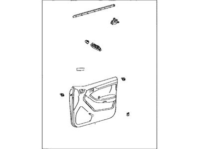 Toyota 67620-35A70-B1 Board Sub-Assy, Front Door Trim, LH