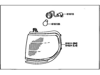 Toyota 81610-60110 Lamp Assy, Parking & Clearance, RH