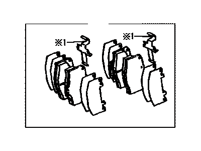 Toyota 04491-60180 Front Disc Brake Pad Set