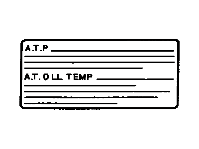 Toyota 35519-60041 Plate, Automatic Transmission Caution