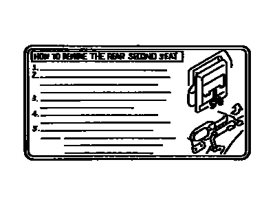 Toyota 74544-60090 Label, Rear Seat Information