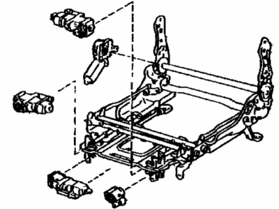 Toyota 72020-60021 Adjuster Sub-Assy, Front Seat, Outer LH