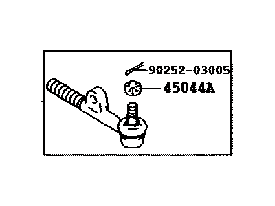 Toyota 45044-69125 End Sub-Assy, Steering Relay Rod, RH