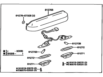 Toyota 81270-60110 Lamp Assy, License Plate