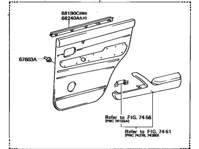 Toyota 67640-60370-E0 Board Sub-Assy, Rear Door Trim, LH