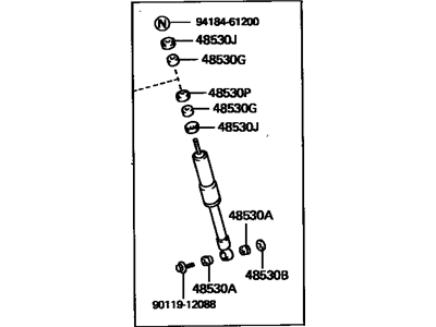 Toyota 48531-69417 ABSORBER, Shock, Rear