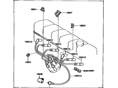 Toyota 90919-21503 Cord Set, Coil & Spark, W/Resistive