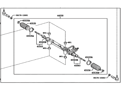 2010 Toyota FJ Cruiser Rack And Pinion - 44200-35080