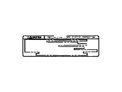 Toyota 41991-35030 Label, Differential Notice