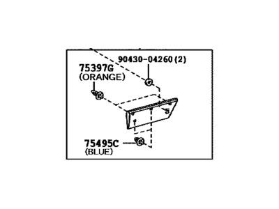 Toyota 75075-35162 MOULDING Sub-Assembly, R