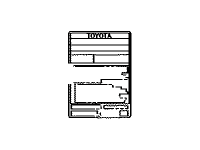 Toyota 11298-31810 Label, Emission Control Information