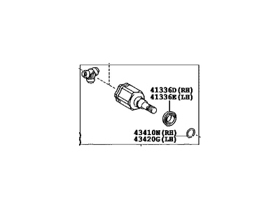 Toyota 43403-60020 Joint Assembly, Front Axle Inboard