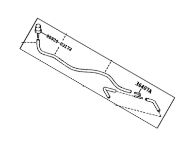 Toyota 36407-60120 Hose Sub-Assy, Transfer Breather