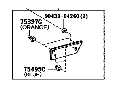 Toyota 75076-35161 MOULDING Sub-Assembly, R