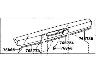 Toyota 76871-35100 Spoiler, Rear