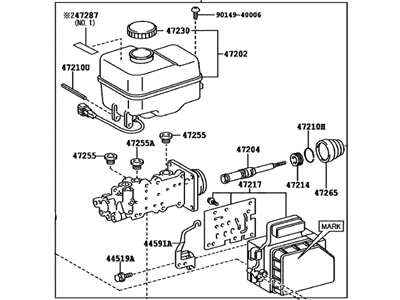 Toyota 47025-35232 Brake Master Cylinder Sub-Assembly