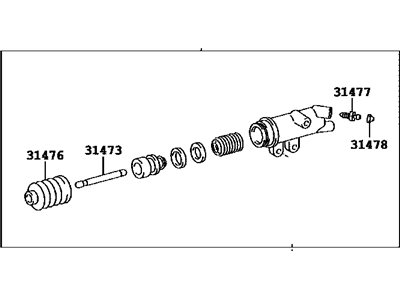 Toyota 31470-60361 Cylinder Assembly, Clutch