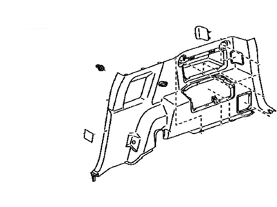 Toyota 64730-35121-B0 Panel Assembly, Deck Trim