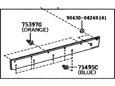 2014 Toyota FJ Cruiser Door Moldings - 75072-35142