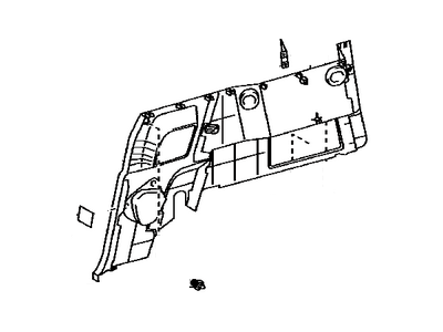 Toyota 64740-35082-B0 Panel Assembly, Deck Trim