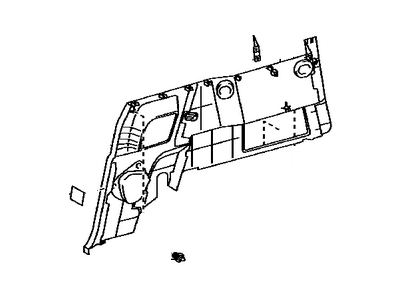 Toyota 64740-35081-B0 Panel Assy, Deck Trim Side, LH