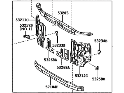Toyota 53201-35232 Support Sub-Assembly, Ra