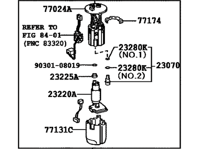 Toyota 77020-35121 Fuel Suction Tube Assembly W/Pump & Gage