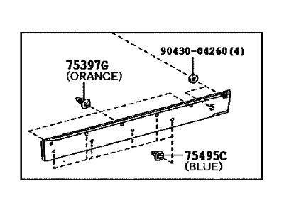 Toyota 75071-35142 MOULDING Sub-Assembly, F