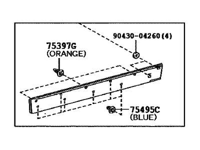 Toyota 75071-35141 MOULDING Sub-Assembly, F