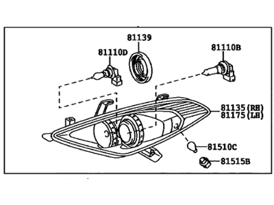 Toyota 81150-06441 Driver Side Headlight Assembly