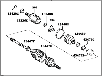 Toyota Solara Axle Shaft - 43420-06460