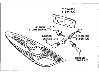 Toyota 81560-06320 Lamp Assy, Rear Combination, LH