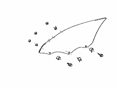 Toyota 68101-AA040 Glass Sub-Assy, Front Door, RH