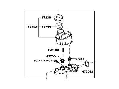 2005 Toyota Solara Master Cylinder Repair Kit - 47201-06290