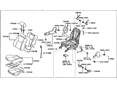 Toyota 71100-AA841-B0 Seat Assy, Front RH