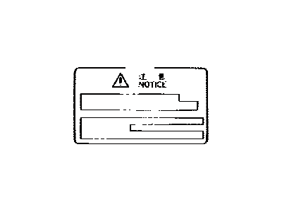 Toyota 85539-35010 Label, Power Outlet