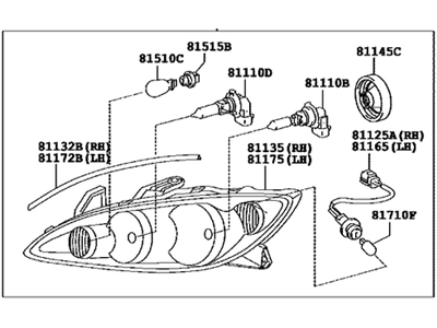 Toyota 81150-06180 Driver Side Headlight Assembly