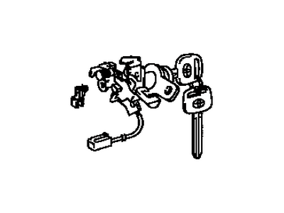 Toyota 69055-06020 Cylinder & Key Set, Luggage Compartment Lock