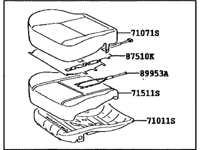 Toyota 71410-AA240-B0 Cushion Assembly, Front Seat, RH