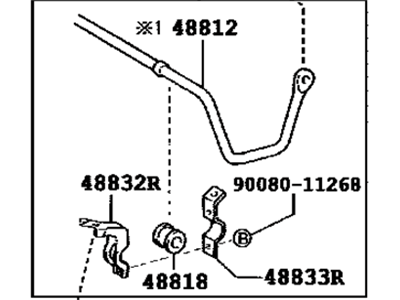 Toyota Solara Sway Bar Kit - 48805-AA041