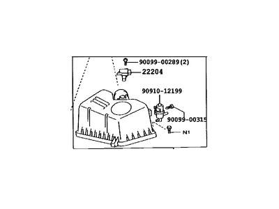 Toyota 17705-0A170 Cap Sub-Assy, Air Cleaner