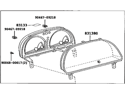 Toyota Camry Instrument Cluster - 83800-06650