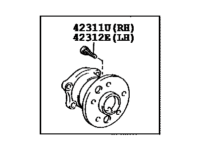 Toyota 42410-06030 Rear Axle Bearing And Hub Assembly, Right