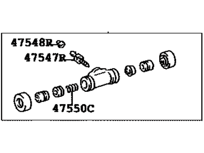 2005 Toyota Camry Wheel Cylinder - 47570-06050