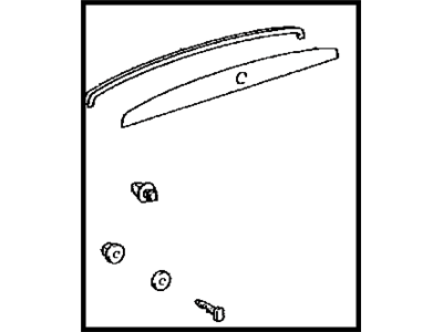 Toyota 76801-AA020-J0 Garnish Sub-Assy, Luggage Compartment Door, Outside