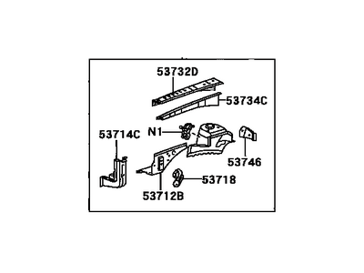 Toyota 53702-06060 Apron Sub-Assy, Front Fender, LH